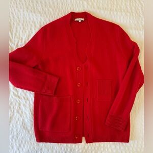 Tibi Soft Lambswool Distressed Cardigan